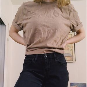 Vintage Tan boxy tee